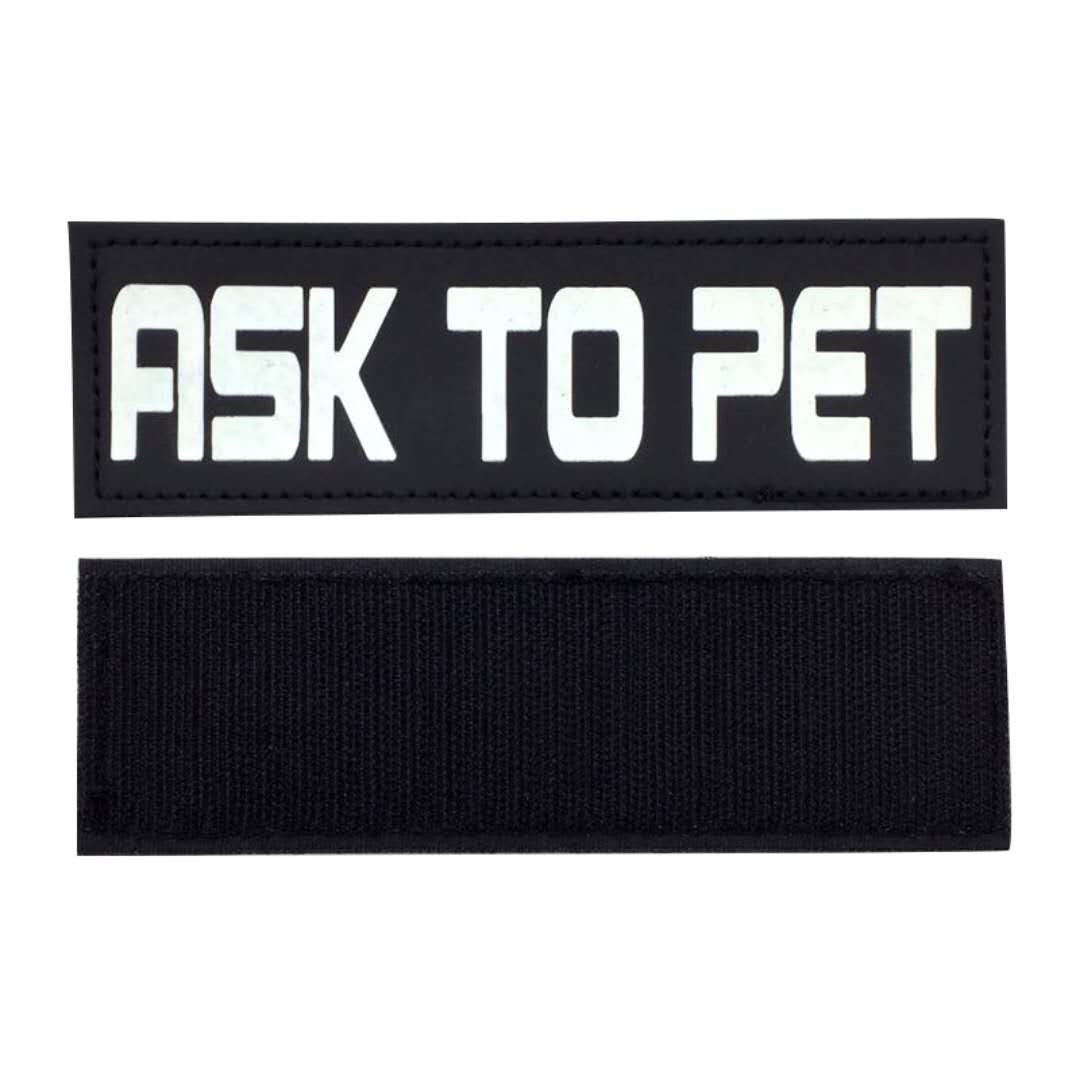 Ask to Pet Velcro Patch (4.5 x 1.5)